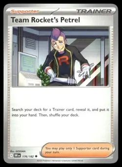 4x Playset Team Rocket's Petrel 176/182 SV10: Destined Rivals Pokemon-NM - Image 1