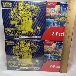 Pokemon Surging Sparks ETB & Booster Bundle Costco 2-pack Factory Sealed 2-BOXES - Image 3