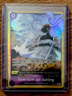 One Piece Gum-Gum Jet Gatling (Alt Art) OP03-072 R Best Vol. 2 PRB-02 English - Image 1