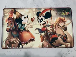 Disney Lorcana Park exclusive Foil playmat - Mickey And Minnie IN HAND - Image 2