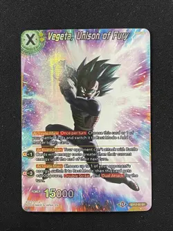 Dragon Ball Super Card Game Vegeta, Unison of Fury EX12-02 EX - Image 1