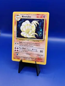 Ninetales 12/102 Base Set Holo Rare Pokemon Card 1999 WOTC TCG Vintage Pokemon - Image 2