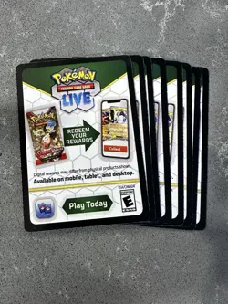 (8) Pokemon Live Unredeemed TCG Live Online Code Cards - Image 2