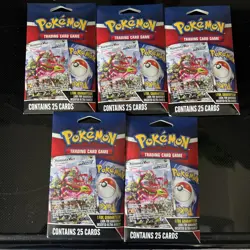 Lot of 5 Pokemon TCG Mystery Packs w/ Foil Cards MJ Holding Company 2024 Sealed - Image 1