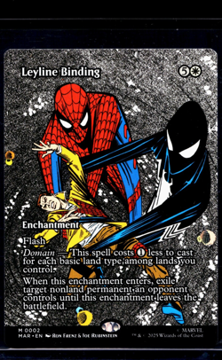 2025 MTG Magic The Gathering MAR SpiderMan Borderless #2 Leyline Binding - Image 1