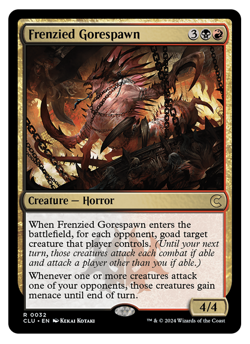 MTG - 1 x Frenzied Gorespawn - Rare - Ravnica: Cluedo Edition (CLU) - M/NM - Image 1