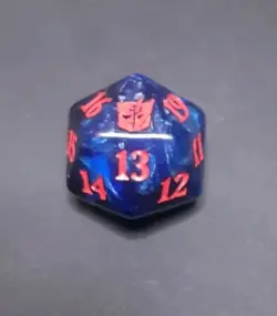 1x Transformers MTG Oversized / Jumbo Spindown D20 Dice - Magic The Gathering - Image 3