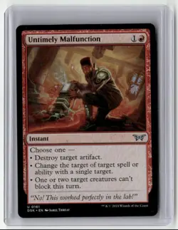 2024 MTG - Duskmourn: House of Horror - Untimely Malfunction Uncommon Regular - Image 1