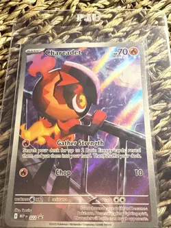 Pokemon TCG Charcadet 022 Holo Full Art Promo Cards Phantasmal Flames ETB - Image 1
