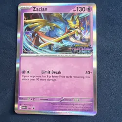 Pokemon Phantasmal Flames Zacian Pre-Release Stamped Promo Holo MEP 015 - Image 1