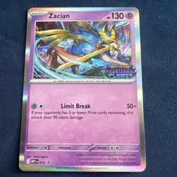 Pokemon Phantasmal Flames Zacian Pre-Release Stamped Promo Holo MEP 015 - Image 2