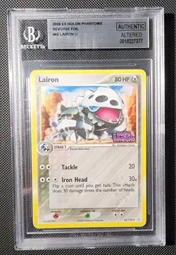 Beckett Authentic 2006 Lairon 45/110 Holon Phantoms Reverse Holo POKEMON TCG - Image 1