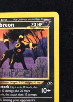 Pokemon TCG Rare 1st Edition Umbreon 32/75 Neo Discovery LP Condition WOTC 2001 - Image 3