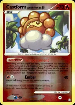 Pokemon Reverse holo Castform Sunny Form Legends Awakened 51/146 Light Play LP - Image 1