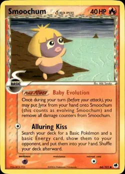 Vintage Wotc Pokemon Smoochum (Delta Species) Dragon Frontiers 64/101 LP - Image 1