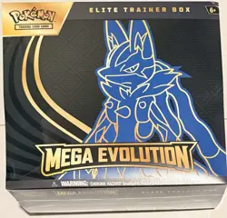 Pokemon TCG Mega Evolution Elite Trainer Box ETB Lucario Factory Sealed - Image 1