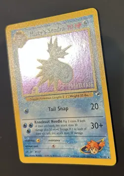 Pokemon TCG Misty's Seadra Prerelease Holo Card 9/132 Promo. SWIRL - Image 3