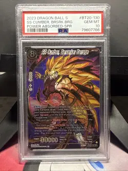 Dragon Ball Super Card Game SS Cumber Berserker Barrage #BT20-130 PSA 10 - Image 1