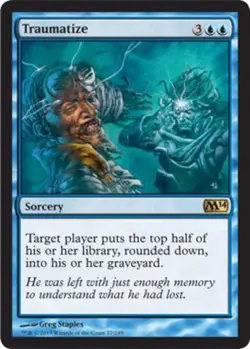MTG Traumatize, Light Play, English Magic 2014 - Image 1