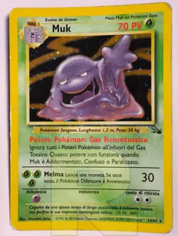 Muk ® Fossil 13/62 ® Rara Holo Foil ® Pokemon ® Italiano ® Poor - Image 1