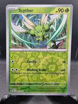 POKEMON TCG: S&V - TEMPORAL FORCES SCYTHER 001/162 REVERSE HOLO COMMON NM - Image 1