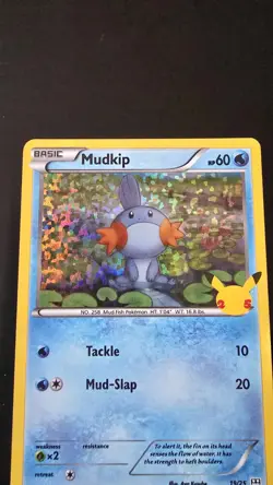 Pokemon Karte McDonalds 25th Anniversary Hydropi Mudkip 19/25 Promo Deutsch 2021 - Image 3