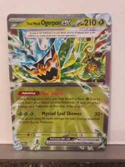 Pokemon TCG S&V Twilight Masquerade Teal Mask Ogerpon EX 025/167 Double Rare - Image 1