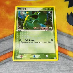 Treecko ~ 70/106 ~ Stamped Holo ~ EMERALD ~ HEAVY PLAY ~ Pokemon Card - Image 1
