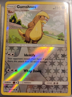 Reverse Holo Foil Gumshoos # 113/156 Ultra Prism Set Pokemon Cards NM/MINT - Image 1