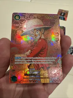 One Piece CCG Monkey.D.Luffy Red Manga English Op13-118 SR Proxy Custom Card - Image 2