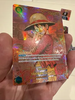 One Piece CCG Monkey.D.Luffy Red Manga English Op13-118 SR Proxy Custom Card - Image 3