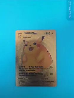 Pokemon Card Gold Foil Fan Art Pikachu VMAX - Image 1