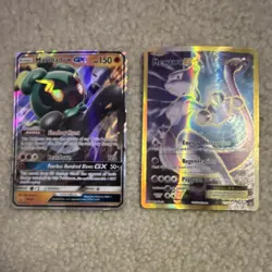 Pokemon TCG Marshadow GX & Mewtwo EX Holo Pokemon Cards Lot of 2 - English - Image 1