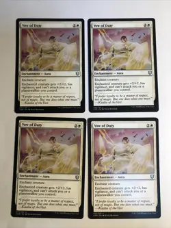 4x Mtg Commander Legends Vow Of Duty NM/M Magic The Gathering - Image 1