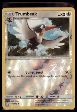 Pokemon - Trumbeak SM Base Set #107/149 - Reverse Holo NM - Image 1