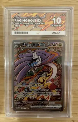 Pokemon TCG Raging Bolt EX Prismatic Evolutions Sir Ace 10 166/131 - Image 1