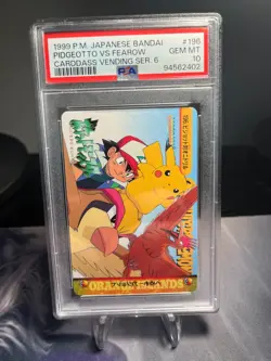 PSA 10 Pidgeotto VS Fearow #196 Japanese Carddass Vending Series 6 Pokemon 1999 - Image 1