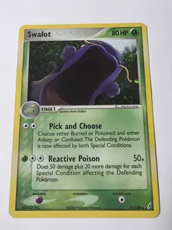 2006 Pokemon Swalot 11/100 Crystal Guardians Holo EX - Image 1