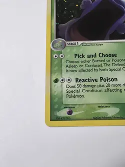 2006 Pokemon Swalot 11/100 Crystal Guardians Holo EX - Image 3