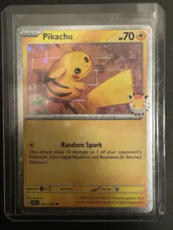 2026 Pokemon Day 30th Anniversary Pikachu 051 Stamped Promo with Swirl! - Image 1