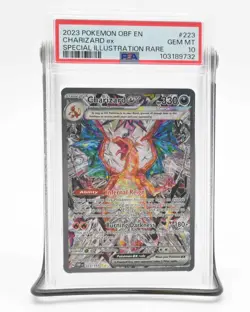 2023 POKEMON OBF EN-OBSIDIAN FLAMES #223 CHARIZARD EX PSA 10 223/197 - Image 1