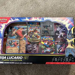 Mega Lucario EX Figure Collection Box Pokemon TCG Set New Sealed + Free Shipping - Image 1