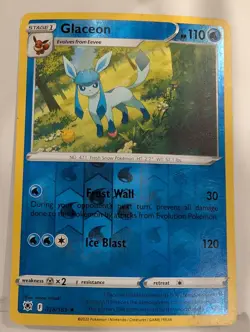 Glaceon 038/189 - SWSH Astral Radiance Pokemon Reverse Holo Foil Nice! - Image 1