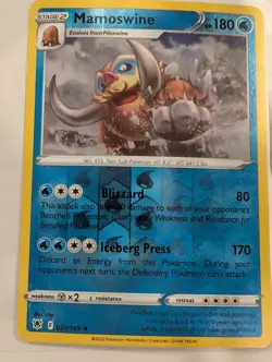 Mamoswine 033/189 SWSH Astral Radiance Pokemon Reverse Holo Foil Nice! - Image 1