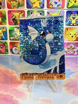 Pokemon HOLO Vintage Pocket Monsters Prism Sticker 1998 Nintendo Rare Dratini - Image 1
