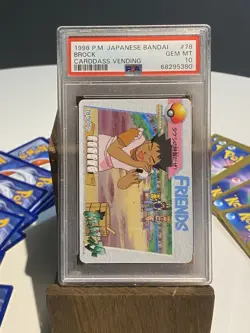 1998 Pokemon Japanese Bandai Brock Carddass Vending GEM MINT PSA 10 #78 POKEMON - Image 1