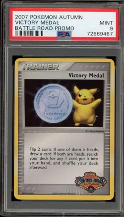 Pokemon Victory Medal 2007 Battle Road Autumn Promo PSA 9 Mint - Image 1