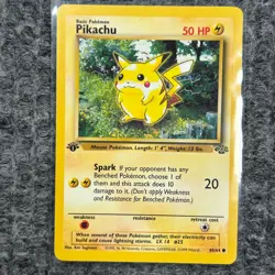 Vintage Pokemon Jungle Pikachu 1st Edition 60/64 Common NM - Image 1