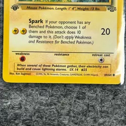 Vintage Pokemon Jungle Pikachu 1st Edition 60/64 Common NM - Image 4
