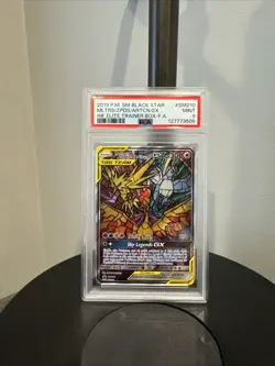 2019 Pokemon Sun & Moon Black Star Moltres & Zapdos & Articuno GX Promo PSA 9 - Image 1